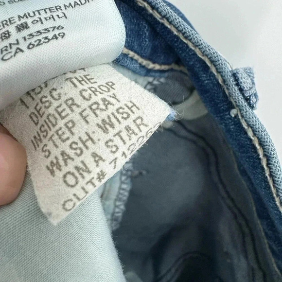 MOTHER THE INSIDER CROP STEP FRAY WISH IN STAR SIZE 26 B1624 - Picture 6 of 7